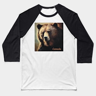 Canada Grizzly Bear . Baseball T-Shirt